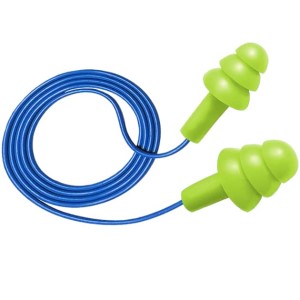 Hush 3-Flanged corded plug Reusable NRR 25dB 100x10